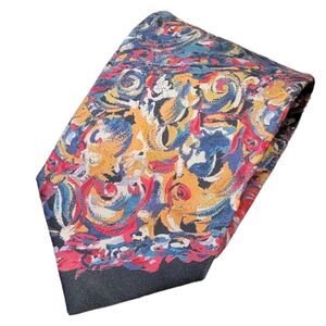 ERMENEGILDO ZEGNA Multicolor Silk Tie 58" Ancient Madder Made in Italy